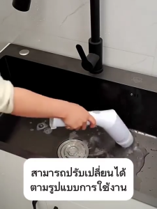 แปรงขัดห้องน้ําไฟฟ้า(แถมฟรี!!หัวแปรงเปลี่ยน 5 หัว ขัดพื้น ห้องน้ำ แก้ว ชักโครก ล้างรถ）ขจัดคราบได้อย่างง่ายดายและมีประสิทธิภาพ มีช่องใส่น้ำยาในตัว