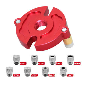 3-10mm Metal Bushing Self-Centering Doweling Jig Kit Aluminum Vertical Hole Drill Guide for Wood Furniture Fast Splicing