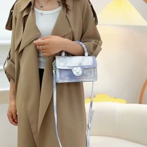 [Có Video HD] Túi Xách Nữ Handmade Túi Da Tự Đan Mẫu Khoá Vuông Màu Loang Cá Tính Trẻ Trung Làm Quà Tặng Bạn Gái - EB33