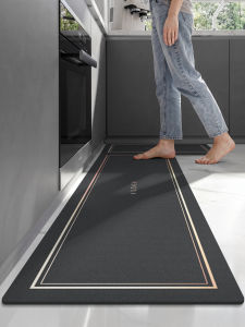 Deep Gray Washable Water Absorbent Non-slip Anti-oil Kitchen Mat