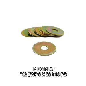 Ring Plat "12 (WP 8 X 28) Harga Per Pak Isi 10 - Reng Plate Pelat Washer Kunci 12 Diameter 8mm x 28mm Tebal 1mm