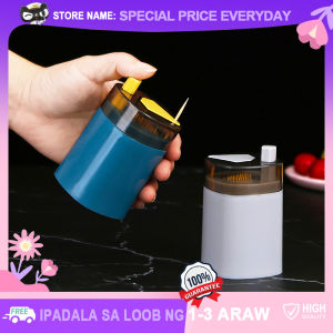 Colorful Japanese Style Toothpicks Holder Press Type Automatic Pop-up Toothpick Boxes Transparent Household Living Room Toothpick Box Toothpick Tin Portable Toothpick Organizer