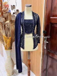 [V3] Kebaya Broklat Kutu Pendek V Viola - Kebaya Modern / Kebaya Wisuda / Kebaya Lamaran