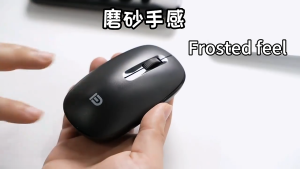 Mouse Wireless Fude E311 Ergonomis dengan Sensor Presisi 24GHz - Warna Hitam/White