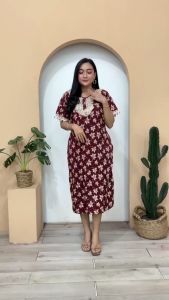 PROMO !! DASTER ARAB RENDA BUSUI KANCING DEPAN DRESS WANITA DEWASA BAJU TIDUR SANTAI RAYON ADEM TERBARU