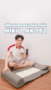 Nệm (Đệm) Massage Toàn Thân Nikio NK-152 - Mát Xa Lưng Cổ Vai Gáy Và Bắp Chân Công Nghệ Matxa Túi Khí Kết Hợp Rung Và Nhiệt Sưởi Ấm