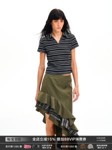 PRRP Original Design Short Sleeve Polo Shirt Striped Mixed Color Retro Womens Top Commute Style Summer Slim Fit Polyester Cotton Spandex Blend