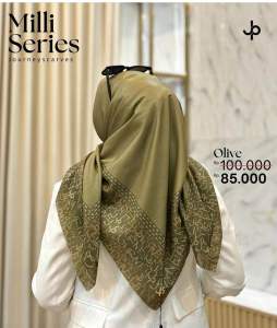 Hijab Segiempat Journey Gema Milli Molla Mozaik Vanila Series Bahan Voal Lasercut Premium / Jilbab Segiempat Jorney Jurney Milli Series Bahan Voal Lasercut Premium