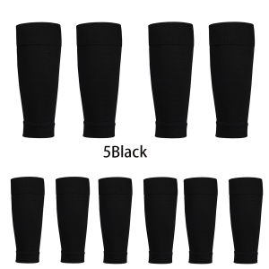 5 Pairs Mens Leg Basketball Football Sports Socks Adult Shin Guard Competition Professional Protective Socks Women Gym Leg Sock