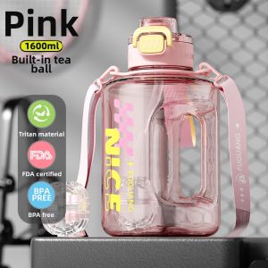 Fuguang | Sporty Large Capacity Double Drinking Straw Tritan Water Bottle