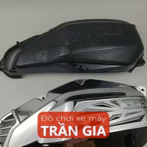 Ốp bầu gió xe PCX 125 năm 2014-2015-2016-2017 pô e chụp quạt gió xi inox carbon cacbon - phụ kiện trang trí
