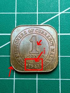 Straits Settlement Malaya British Old Coin. Commissioner Of Currency Malaya 1 Cent. 1941i. Remark: "I" on the top of 1941. Condition: Luster Scratches Environmental Damaged. refer Picture . Please Refer Picture and Video.  #4