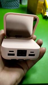 Box sạc dự phòng có gương và dây tích hợp cổng Type-C không pin 3 cell 18650