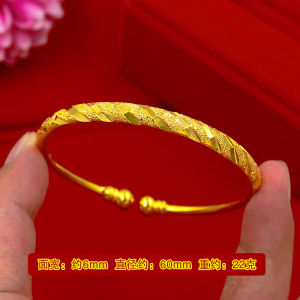 สร้อยข้อมือทองคำชุบทองสำหรับผู้หญิง ดีไซน์ใหม่ สไตล์คลาสสิก ประดับเพชรเทียม สร้อยข้อมือทองคำปลอม วัสดุอื่นๆ