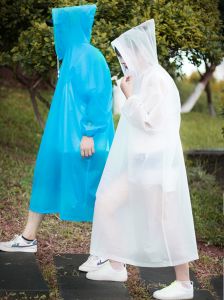 Raincoat Jacket Long Transparent Thickened Disposable Raincoat Pullover Rain Cape Portable Backpack Protection Raincoat