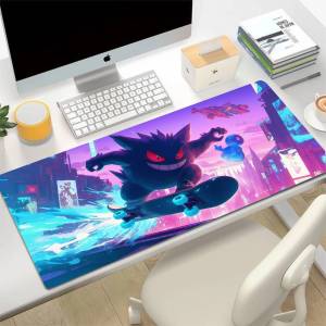 Bandai | Pokemon Pikachu Gengar Anime Mouse Pad Large Rubber Desk Mat With 2MM Lock Edge