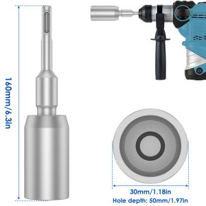 20/30/45/65mm SDS PLUS Shank T-Post Driver for Rotary And Demolition Hammer Heavy Steel  Duty Ground Rods Fence Post Pounder