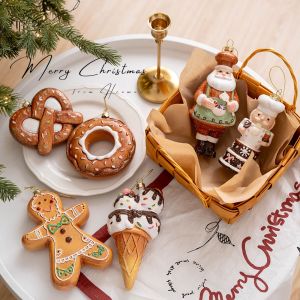 Creative Christmas Decorations Hanging Ornaments Elderly Gingerbread Color Series Cookie Hanging Ornaments for Christmas Tree