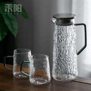 Heyang Cold Water Bottle Glass High Temperature Resistant Large Capacity Cold Water Cup Set For Home Juice Jug Cold Dripper Water Pitcher