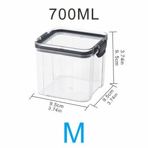 700/1300/1800ml lọ kín với nắp thực phẩm lưu trữ container thực phẩm trong suốt lưu trữ container kệ để đồ nhà bếp chịu nhiệt độ độ thấp dày lưu trữ và lưu trữ container