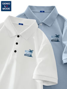 Genio Lamode Mens Polo Shirt Short Sleeve Quick Dry Anti-Wrinkle Summer Sport Cool Feeling Youth Fashion Urban Style Printed