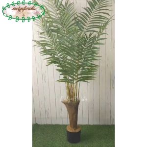 Pohon Imitasi Tanaman Artificial Palem Hawai T180 Latex Pot Dasar Hitam Hiasan Sudut Ruang Tamu Aesthetic