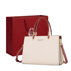 กระเป๋าถือหนังสุดหรู ความจุขนาดใหญ่ กระเป๋าถือสะพายไหล่ข้างเดียว กระเป๋าถือทรงสี่เหลี่ยมแบนสำหรับผู้หญิง ปิดด้วยซิป