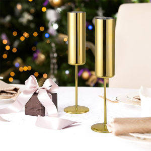 6.5oz straight stainless steel champagne glass red wine glass creative cocktail glass bar light luxury