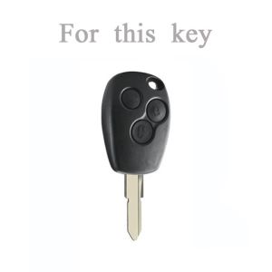 3 Buttons Remote TPU Car Key Case Cover for Renault Trafic Duster Master Modus Clio 3 Twingo Movano Dacia Logan Sandero Kangoo