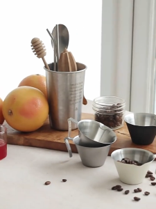 OneCafe ถ้วยตวงกาแฟ สแตนเลส พร้อมสเกล 120 มล. Espresso Cup C055