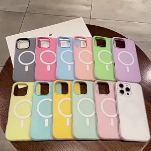 Luxury Candy For Magsafe Wireless Charge Matte Case For iPhone 17 11 12 13 14 15 16 Pro Max Plus Magnetic Bumper Cases Cover