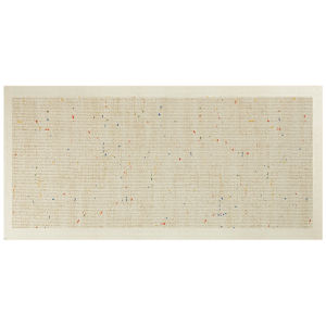 Long Wool Blend Carpet Creamy and Vintage French Style
