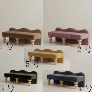 Rustic Solid Wood Sofa Chair Long Bench Shoe Changing Bench Coat Rack Bedroom Bed End Bench Clothing Store Small Sofa Wabi Sabi Style