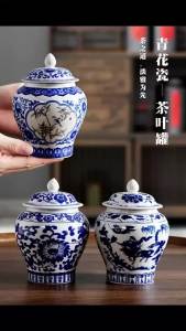 Ấm Trà Gốm Sứ Truyền Thống Trung Quốc Có Nắp Đậy Kín Hộp Đựng Thực Phẩm Có Thể Tái Sử Dụng Dụng Cụ Sắp Xếp Gia Vị Nhà Bếp