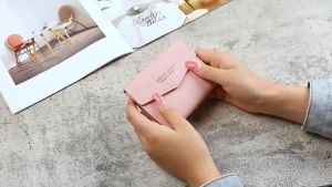 Dompet Lipat wanita A16 Dompet Wanita pendek model klip Fashion Dompet mini Wanita