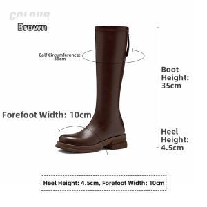 Josiny | Womens Black Long Riding Boots Winter Autumn