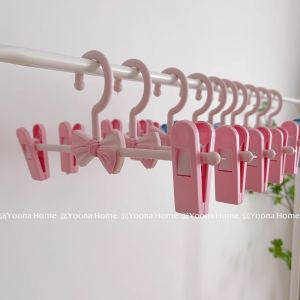 Baby Stretch Invisible Plastic Clothes Hanger Small Size Anti-Slip Pants Hanger Drying Rack Butterfly Childrens Hanger
