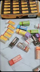 (MURAH) 40 PCS PENGHAPUS PENSIL JOYKO ER-110  526-B40P  WARNA HITAM-PUTIH DAN WARNA WARNI