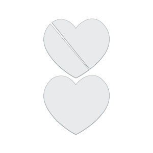 YOMDID 3pcs Mini Heart-Shaped Coin Purse Quilting Template PET Bag Stencil For Pattern Tracing And Crafting Anytime Anywhere