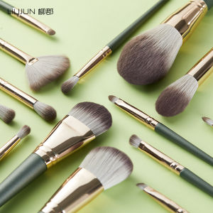 Ultra Soft Makeup Brush Set 14 Pieces Portable Foundation Eyeshadow Storage Bag Cylinder Powder Blush Brush Kit for Any Skin Type