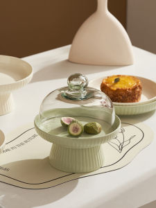 Bát Đựng Bánh Cỡ Lớn Kiểu Tươi Mới Bát Đựng Đồ Ăn Nhẹ Bát Đựng Trái Cây Bằng Gốm Chân Cao Kiểu Sữa Dùng Để Đựng Bánh Quy Đựng Trái Cây Khô