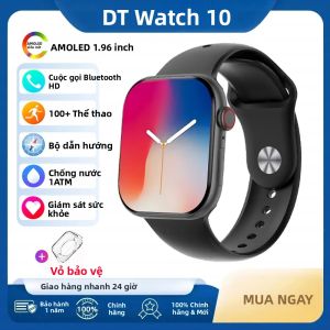 Đồng Hồ Thông Minh New 10 Series Màn Hình 3D 1.96 Inch Chống Nước IP68 NFC Với Hơn 100 Chế Độ Thể Thao Theo Dõi Nhịp Tim & Giấc Ngủ Phát Lại Video Kiểm Tra Sức Khỏe