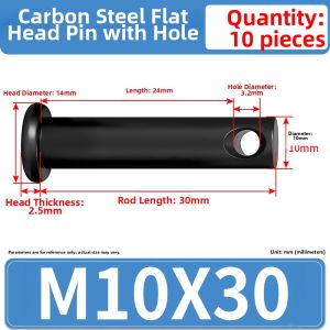 JINJUNTAI | Black Iron Hole Insert Pin Positioning Pin
