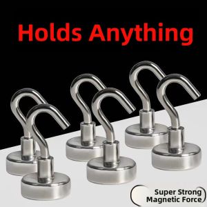 Super Strong Magnetic Refrigerator Hook Absorbent Iron Stone No Nail Hole Needed Powerful Magnetic Absorption Hanging Hook