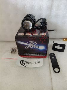 Lampu Tembak Projie LED Sorot Motor AYOTO F02 Putih dan Kuning Watt 18+18 Universal