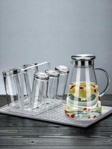 CRISTALGLASS | Lead-Free Transparent Glass Drinking Cups Set 6 Pieces