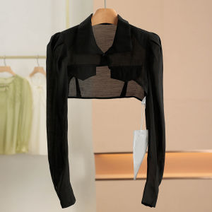 Áo Sơ Mi Dài Tay Màu Trơn Cổ Bẻ Lụa Tencel Áo Sơ Mi Nữ Mùa Thu 2025 Phong Cách Mới Áo Sơ Mi Cổ Bẻ Tay Dài Màu Trơn