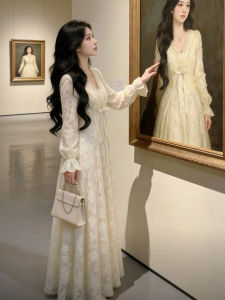 CHANGTONG | Elegant Slim-fitting V-neck Long Dress