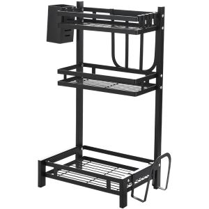 【New】3-layer Spice Rack Stainless Steel Kitchen Condiment Seasoning Storage Organizer Rack Kitchen Condiment Rack Organizer Shelf Spice Jar Seasoning Condiments Condiment Seasoning Storage Organizer Rack
