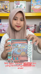 Mainan Anak 5572 ANIMAL COIN INPUT BOARD GAME ADVENTURE Mainan Pusher Game Coin Anak Mainan Anak Perempuan - Mainan Anak Laki Laki